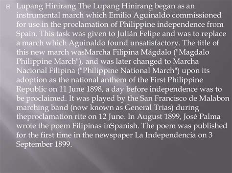 Lupang hinirang’s history