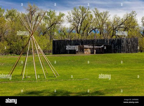 MAY 20, FORT MANDAN, NORTH DAKOTA, USA - Historic Fort Mandan, North ...