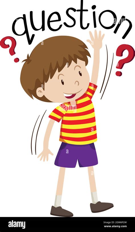 Little boy asking question Stock Vector Image & Art - Alamy