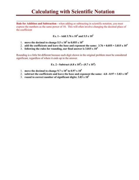 Scientific Notation Rules | PDF