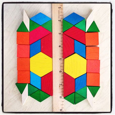 Pattern Blocks + Ruler = a naturally differentiated way to let your students demonstrate their ...