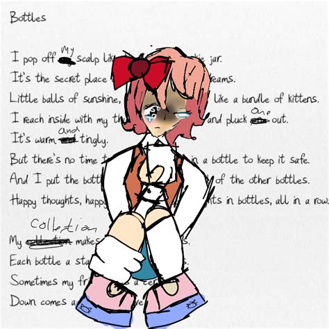 Sayori writing poems (by me :3) : DDLC