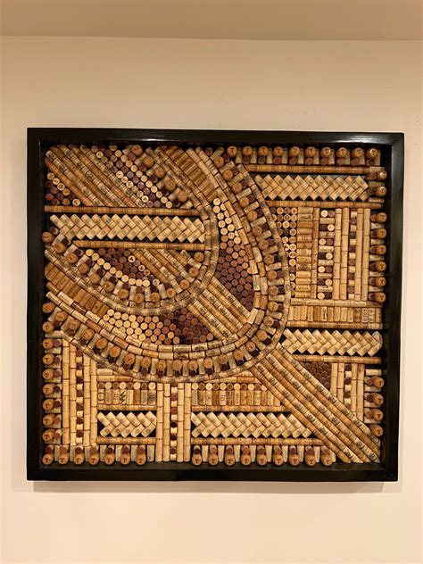 Recycled Wine Cork Mosaic Abstract Wall Art Wine Cellar Art | Etsy | Wine cork diy crafts, Wine ...