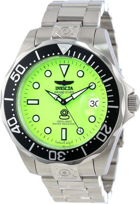 Invicta Men's 10641 Pro Diver Automatic Green Dial Stainless Steel ...