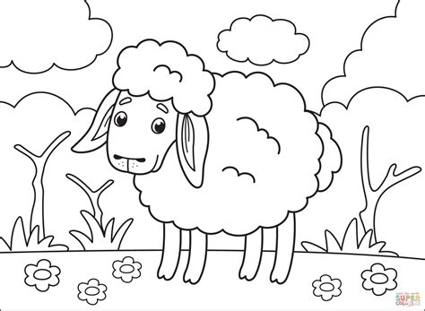 Sheep coloring page | Free Printable Coloring Pages