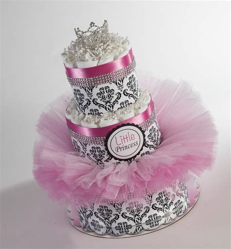 Amazon.com: The "Little Princess" Diaper Cake with Tutu and Crown for ...