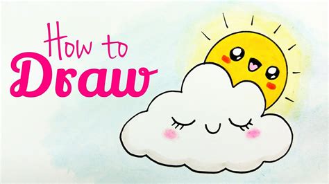 HOW TO DRAW SUN AND CLOUD | Sun & Cloud Drawing Tutorial For Beginner ...