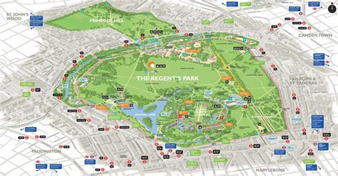 Regents Park London Map | Cities And Towns Map