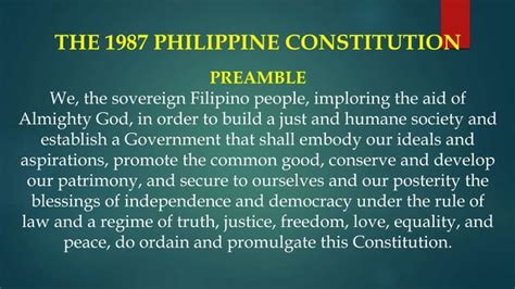 The 1987 Philippine Constitution