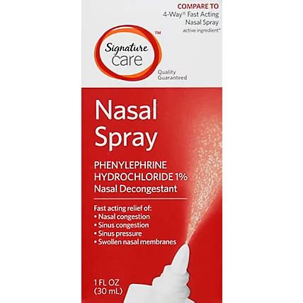 Signature Care Nasal Spray Phenylephrine Hydrochloride 1% Nasal ...