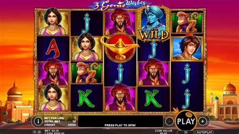 3 Genie Wishes Slot > Play for Free > Review & Real Money Bonus