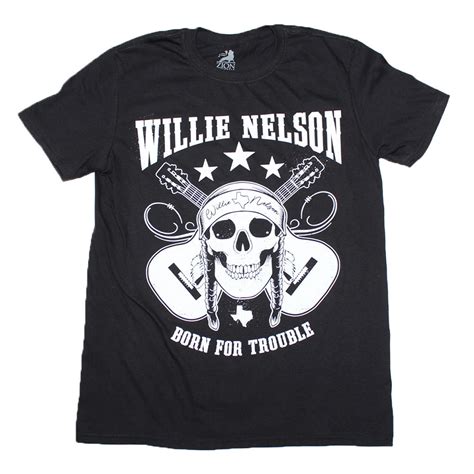 Willie Nelson Willie Nelson Skull T-Shirt Men | Loudtrax