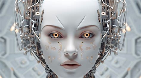 Premium AI Image | Female robot face Artificial intelligence concept ...