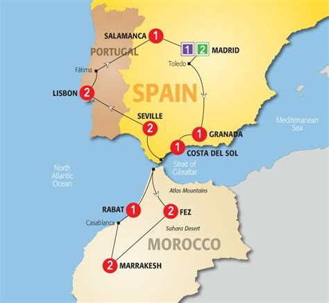 Portugal, Spain, Morocco | Map of spain, Morocco, Spain and portugal