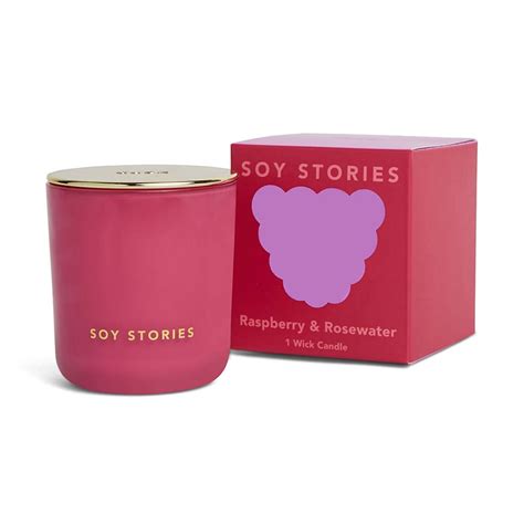 Raspberry & Rosewater Soy Wax 1 Wick Scented Candle | dusk Fragrant Jar ...