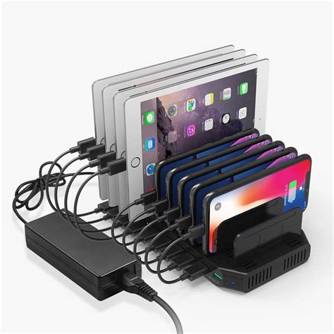 USB Charging Station 10 Port Black QC 3.0 96W – UNITEK