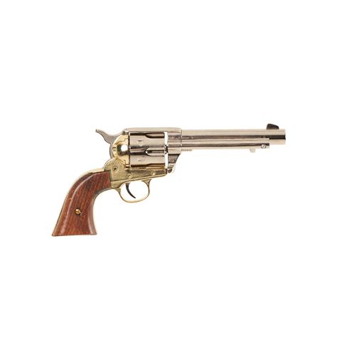 Brass and Nickel Non-Firing Replica 1873 Peacemaker Single Action Revo – Armory.net