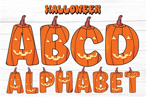 Halloween Pumpkin Alphabet Sublimation Graphic by superdong_nu · Creative Fabrica