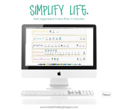 Simple Computer Desktop Organization, New Background | Desktop organization, Organization ...