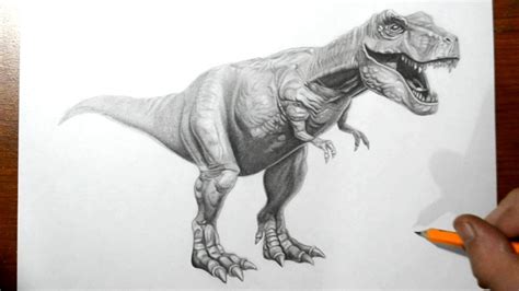 how to draw t-rex Draw rex roaring tyrannosaurus step - Step by Step ...