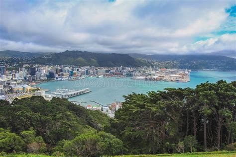 View Over the Capital Wellington from Mount Victoria, North Island, New ...