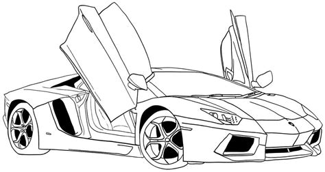 Sports car / Tuning #16 (Transportation) – Printable coloring pages