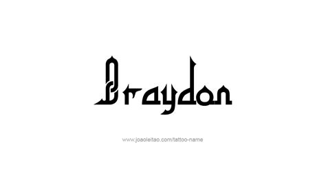 Braydon Name Tattoo Designs