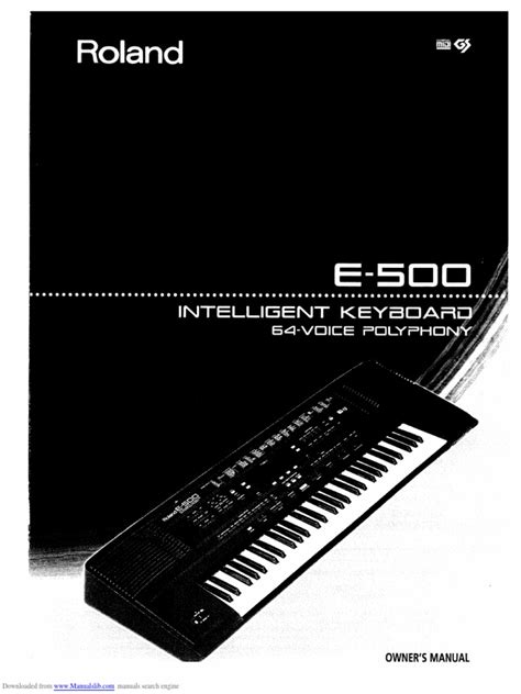 Roland E-500 Owner's Manual | PDF | Web Technology | Online Databases