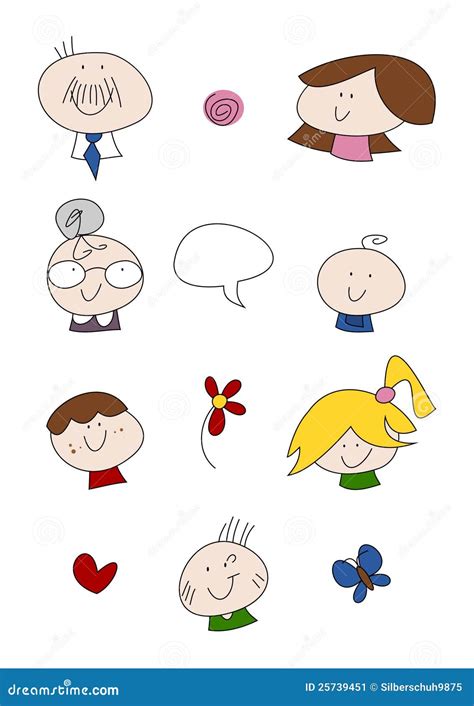 Doodle Set: Family Stock Image - Image: 25739451