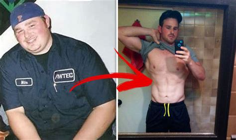 Before and after weight loss pictures of obese man who lost TEN stone ...