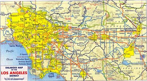 New LA - Large detailed road map of Los Angeles of 1955. Los Angeles ...