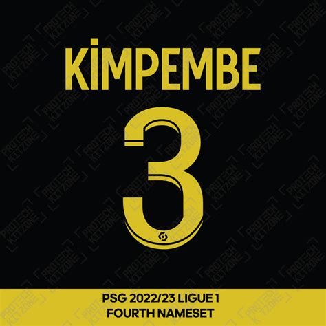 Kimpembe 3 (Official PSG 2022/23 Fourth Ligue 1 Name and ...