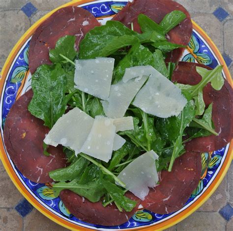 Bresaola, Rughetta e Parmigiano (Bresaola with Arugula and Parmesan Cheese) - Our Italian Table