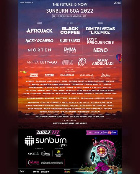 Sunburn Festival Goa 2022 announces full Artist lineup - R2R