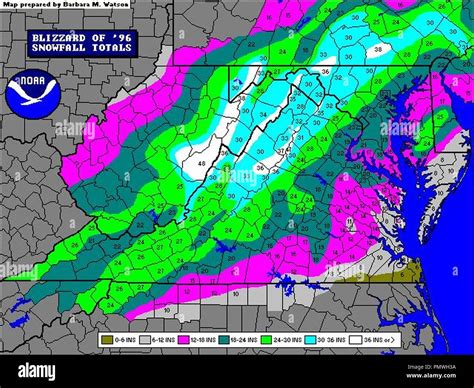 Blizzard of 1996 Jan7b-96 Stock Photo - Alamy