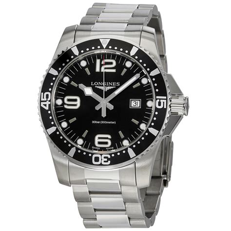 Longines HydroConquest Black Dial Men's Watch L38404566 - HydroConquest - Longines - Watches ...