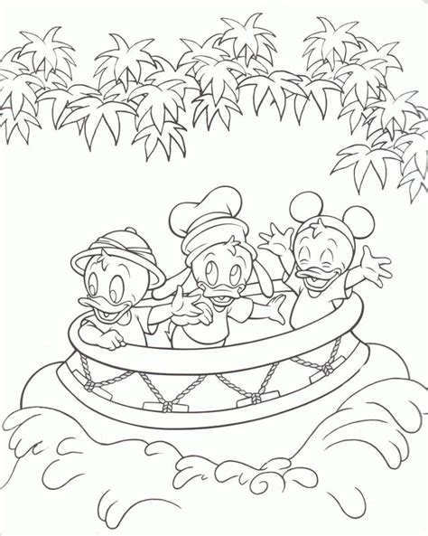 Animal Kingdom's Kali River Rapids with Huey, Dewey, and Louie | Disney coloring pages, Coloring ...