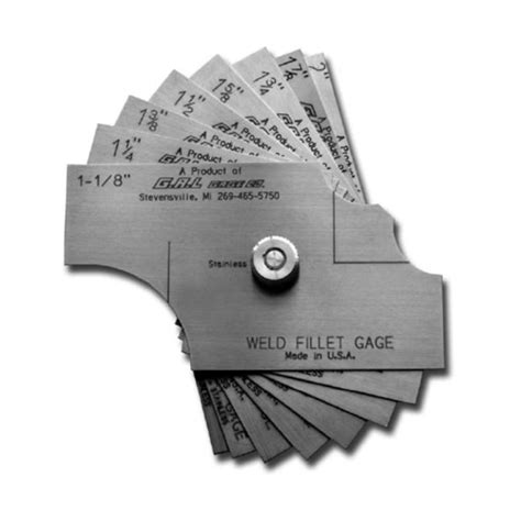 G.A.L Cat #81 8-Piece Fillet Weld Gauge Set Gage - Leeden Sdn Bhd (74865-K)