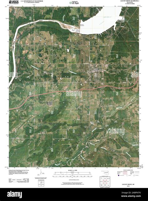 Map of grove oklahoma hi-res stock photography and images - Alamy