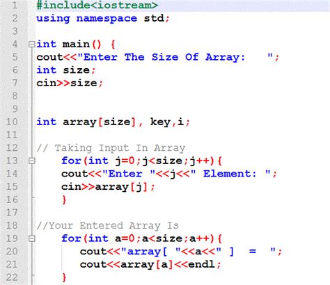 Linear search in C++ Program Example Code ~ C++ Programming Tutorial for Beginners