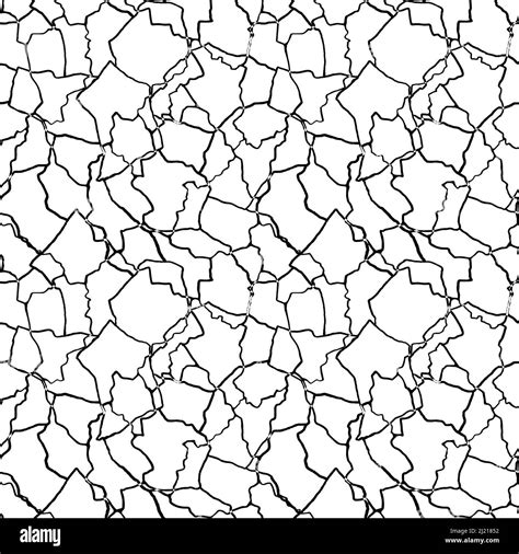 kintsugi art seamless pattern of splinters and different shards fragments with thin lines Stock ...