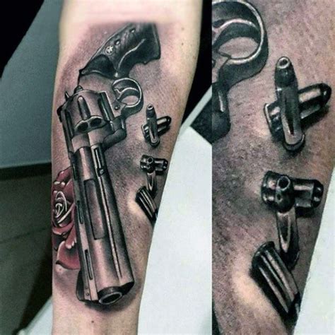 Realistic Hollow Point Bullets Tattoos On Mans Forearm Tattoos Skull, Tribal Tattoos, Sleeve ...