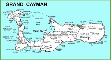 Large detailed Grand Cayman map