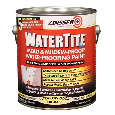 Zinsser 3.78L Watertite Waterproofing Paint | Mold and mildew, Waterproof paint