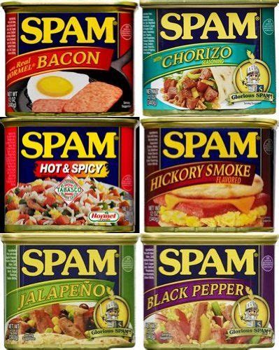 Spam Sampler 12oz Cans (Pack of 6 Different Flavors) Spam | Food ...