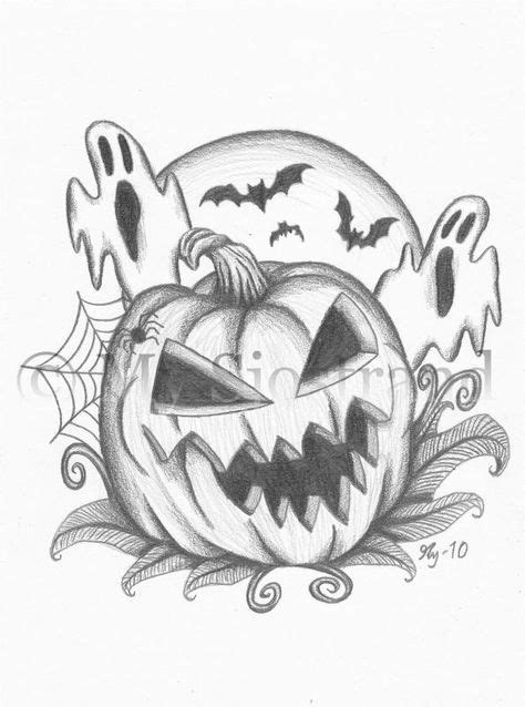 halloween sketches - Google Search | Citrouille halloween dessin ...