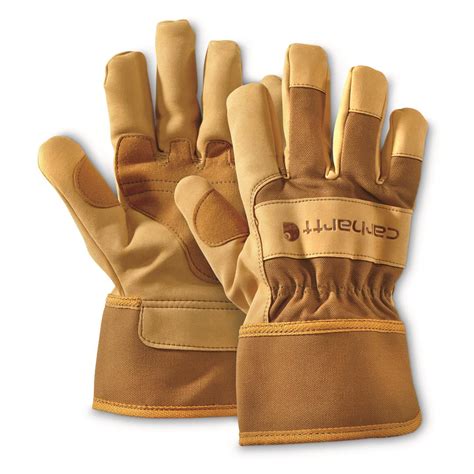 Carhartt Insulated Grain Leather Safety Cuff Work Gloves - 717877 ...