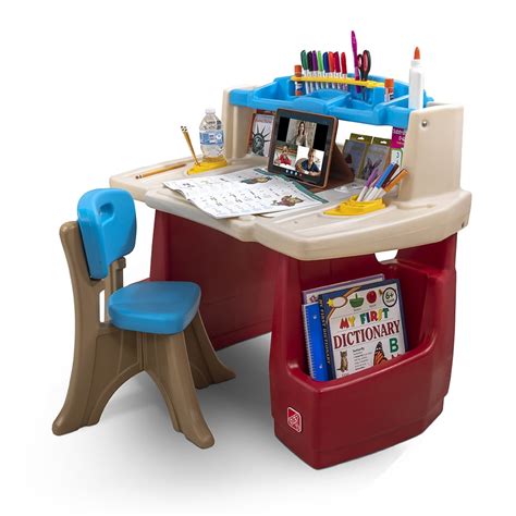 Step2 Deluxe Art Master Desk Kids Art Table With Storage And Chair In Multicolor | lupon.gov.ph