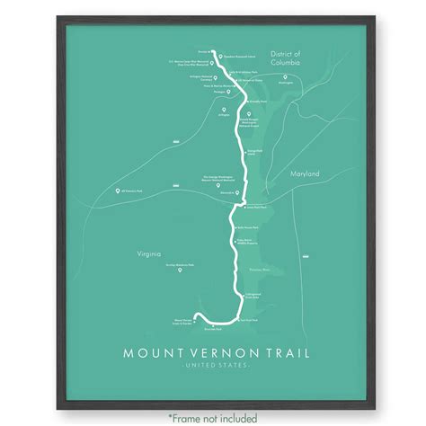 Mount Vernon Trail Map | Mount Vernon Trail Poster | Tell Your Trail