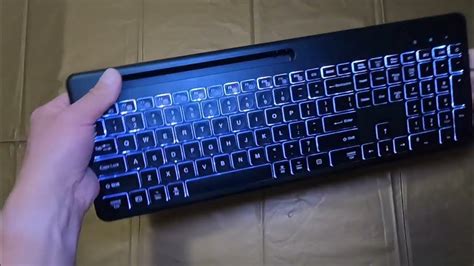 SABLUTE Bluetooth Rechargeable Keyboard with 7 colored LED backlights ...